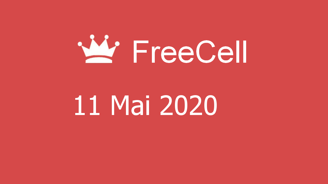 Microsoft solitaire collection - FreeCell - 11 Mai 2020