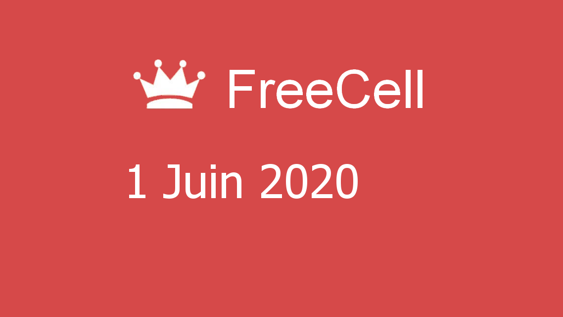 Microsoft solitaire collection - FreeCell - 01 Juin 2020