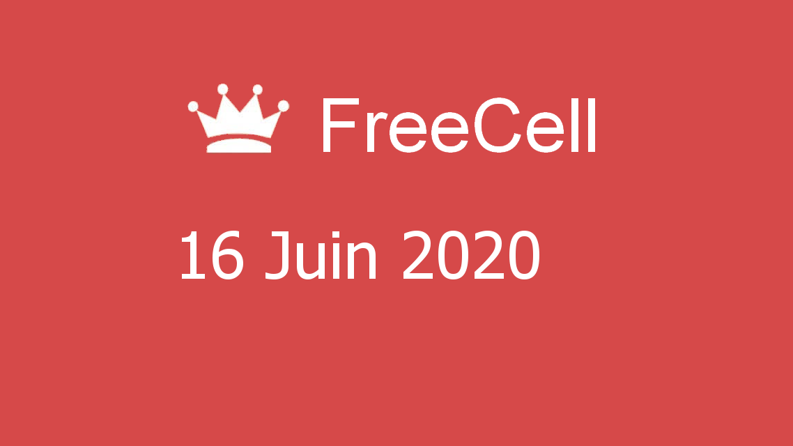 Microsoft solitaire collection - FreeCell - 16 Juin 2020