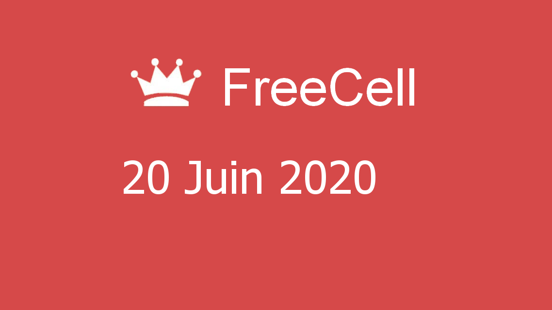 Microsoft solitaire collection - FreeCell - 20 Juin 2020