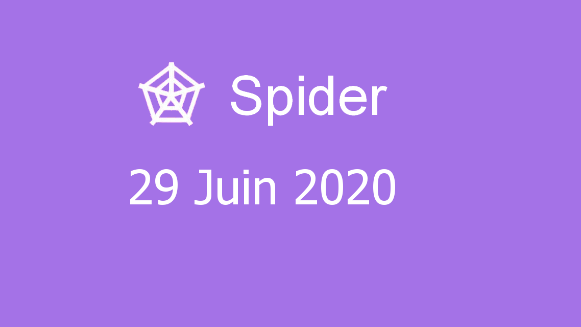 Microsoft solitaire collection - Spider - 29 Juin 2020