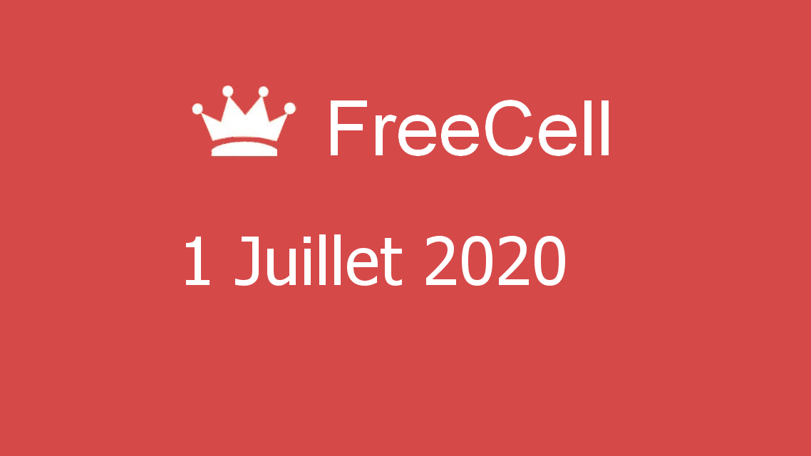 Microsoft solitaire collection - FreeCell - 01 Juillet 2020