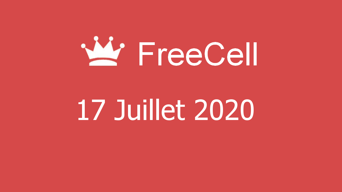 Microsoft solitaire collection - FreeCell - 17 Juillet 2020