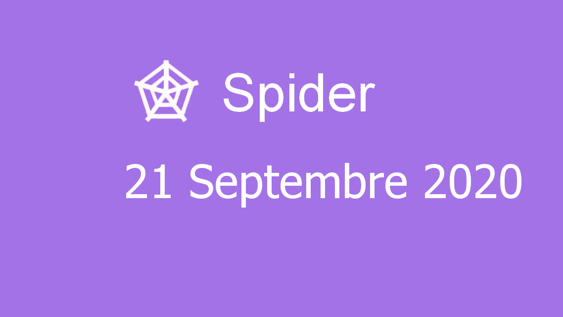 Microsoft solitaire collection - Spider - 21 Septembre 2020