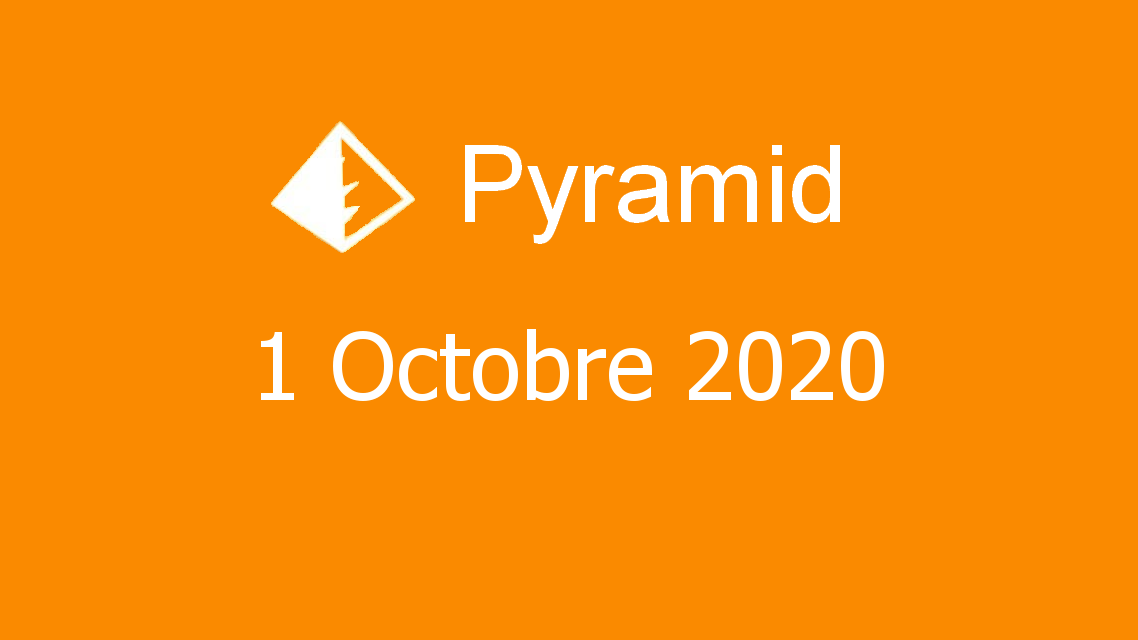 Microsoft solitaire collection - Pyramid - 01 Octobre 2020