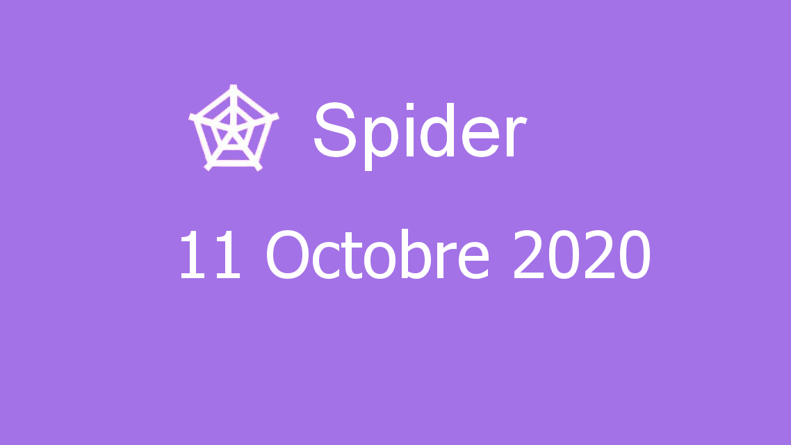 Microsoft solitaire collection - Spider - 11 Octobre 2020