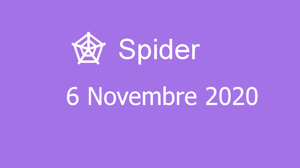 Microsoft solitaire collection - Spider - 06 Novembre 2020
