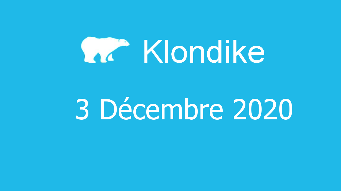 Microsoft solitaire collection - klondike - 03 Décembre 2020