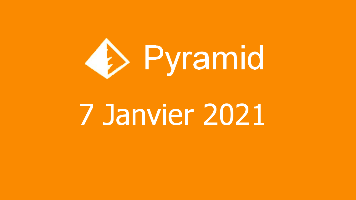 Microsoft solitaire collection - pyramid - 07 janvier 2021