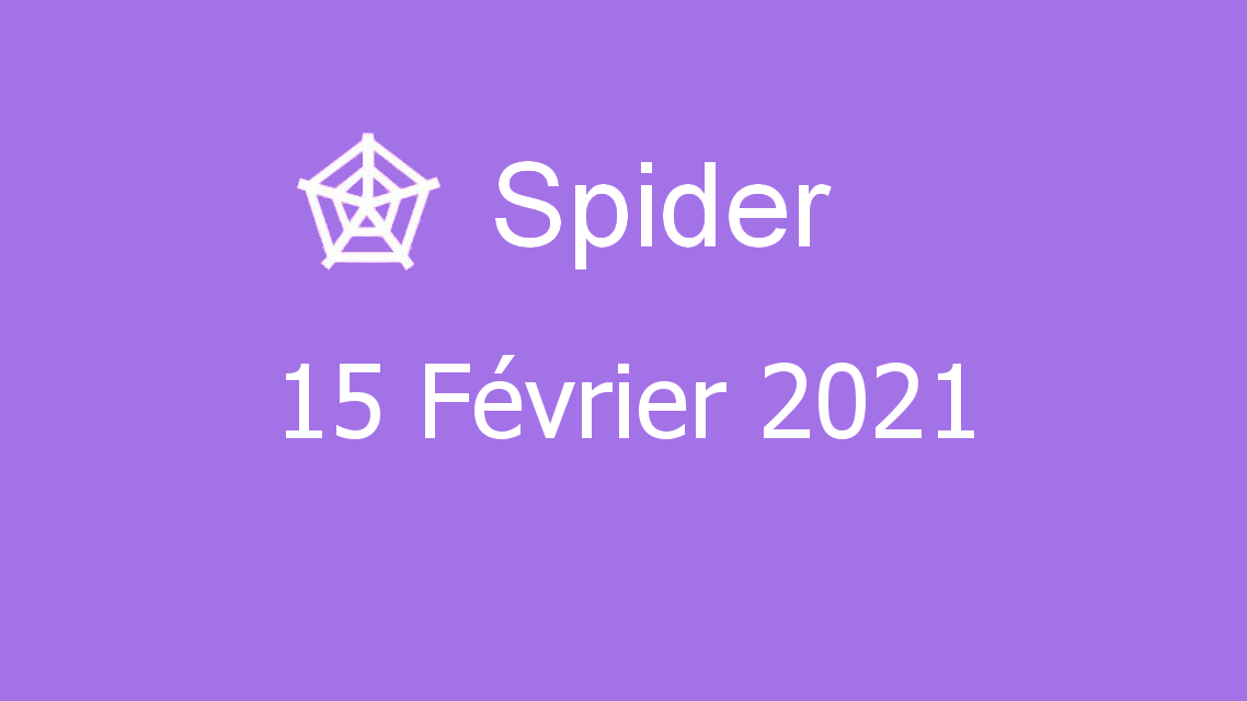 Microsoft solitaire collection - spider - 15 février 2021