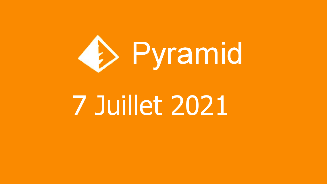 Microsoft solitaire collection - pyramid - 07 juillet 2021