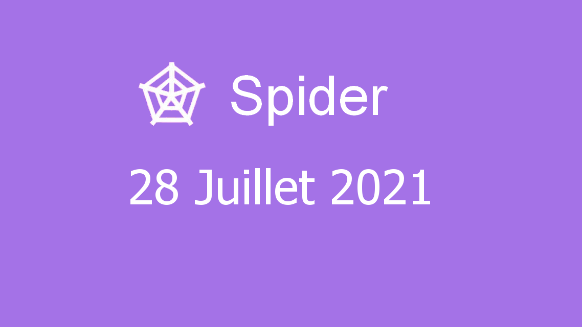 Microsoft solitaire collection - spider - 28 juillet 2021