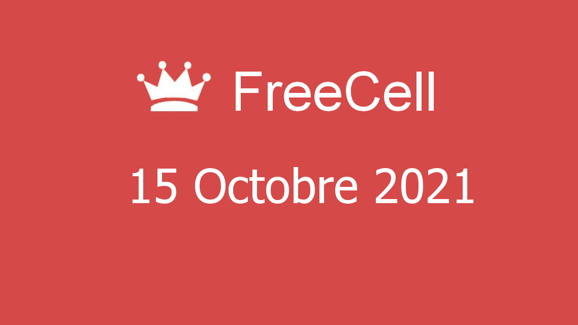 Microsoft solitaire collection - freecell - 15 octobre 2021