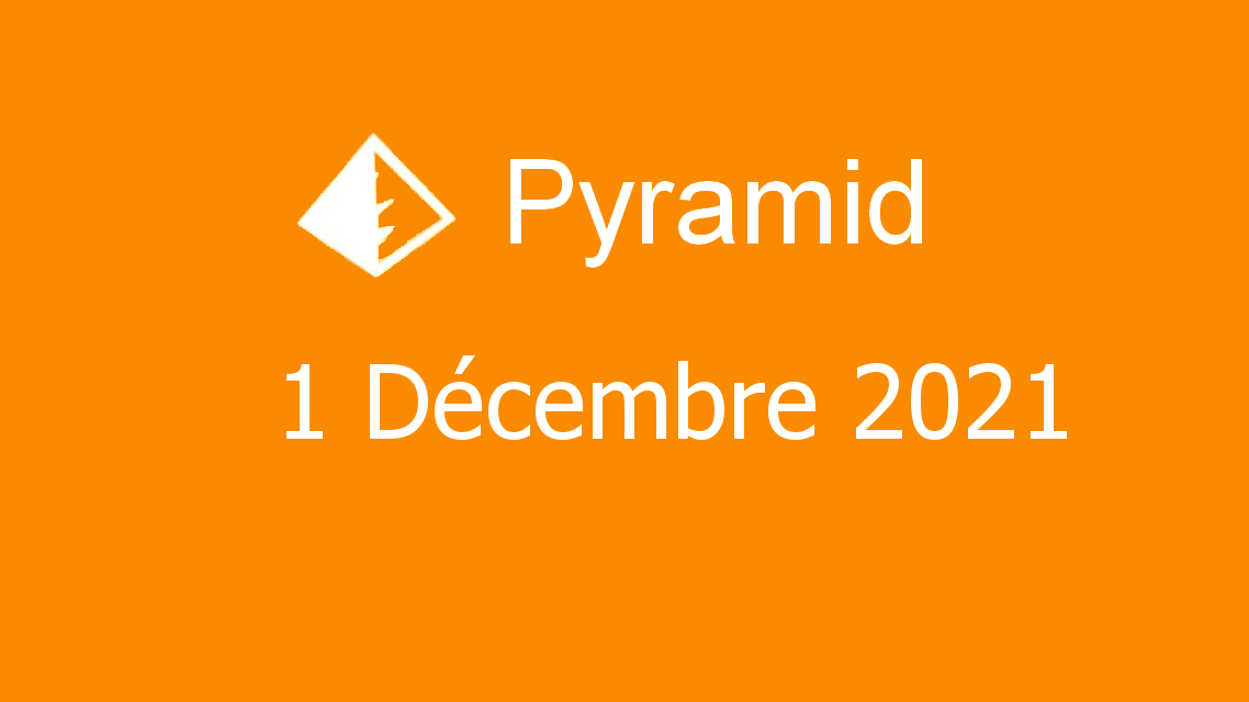 Microsoft solitaire collection - pyramid - 01 décembre 2021