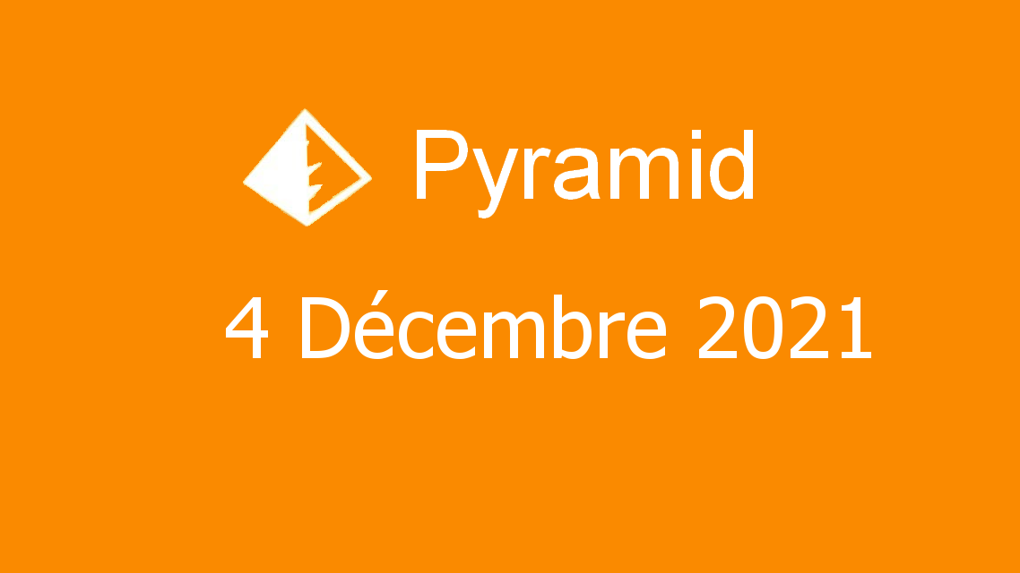 Microsoft solitaire collection - pyramid - 04 décembre 2021