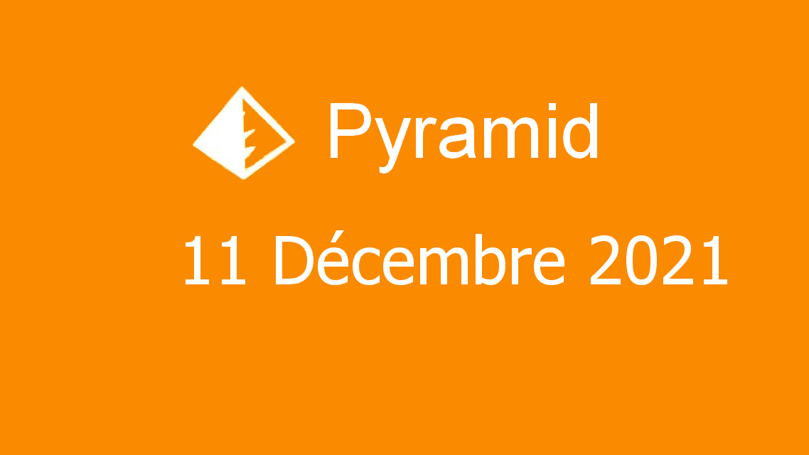 Microsoft solitaire collection - pyramid - 11 décembre 2021