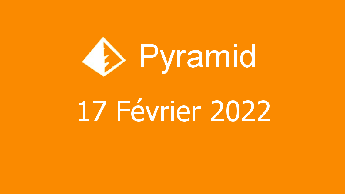 Microsoft solitaire collection - pyramid - 17 février 2022