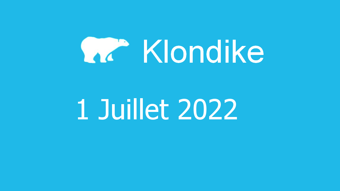Microsoft solitaire collection - klondike - 01 juillet 2022