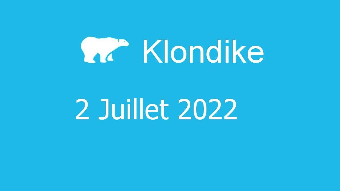 Microsoft solitaire collection - klondike - 02 juillet 2022