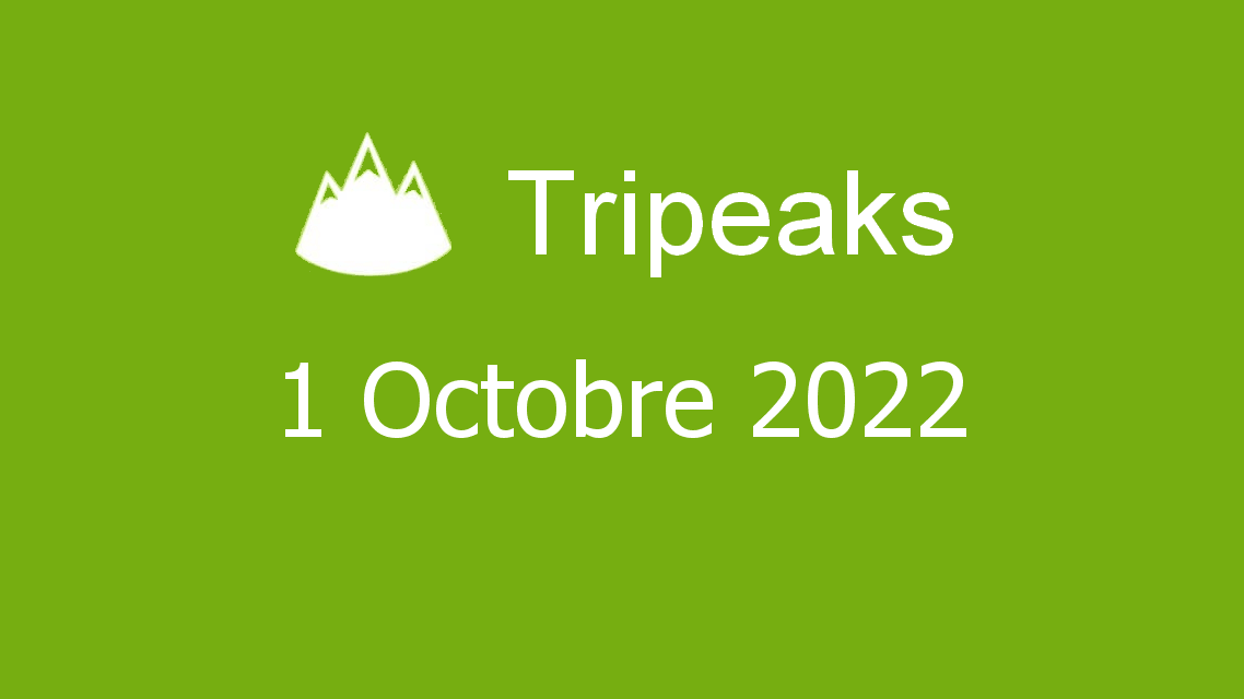 Microsoft solitaire collection - tripeaks - 01 octobre 2022