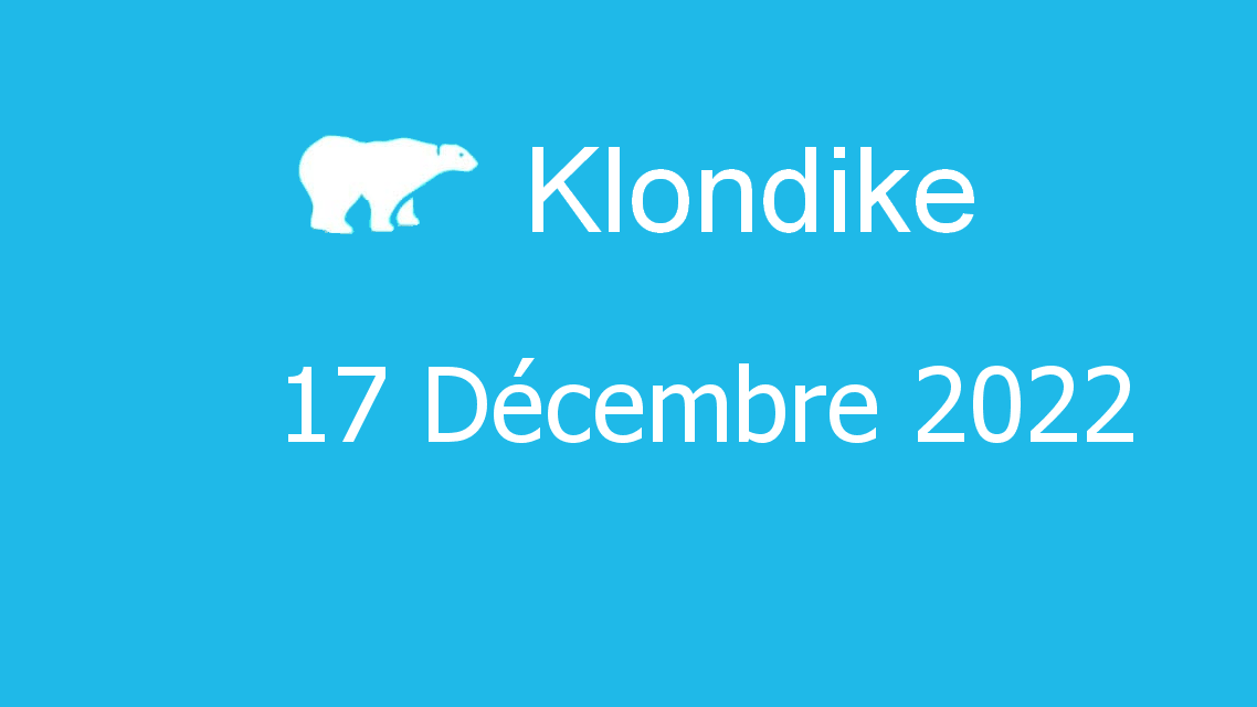 Microsoft solitaire collection - klondike - 17 décembre 2022