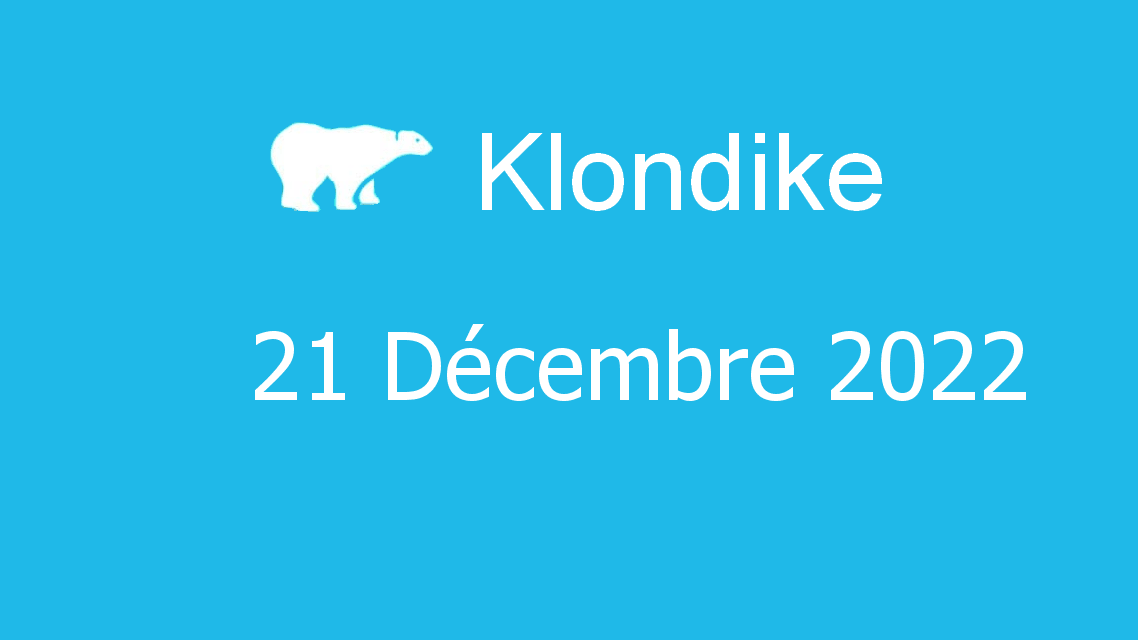 Microsoft solitaire collection - klondike - 21 décembre 2022