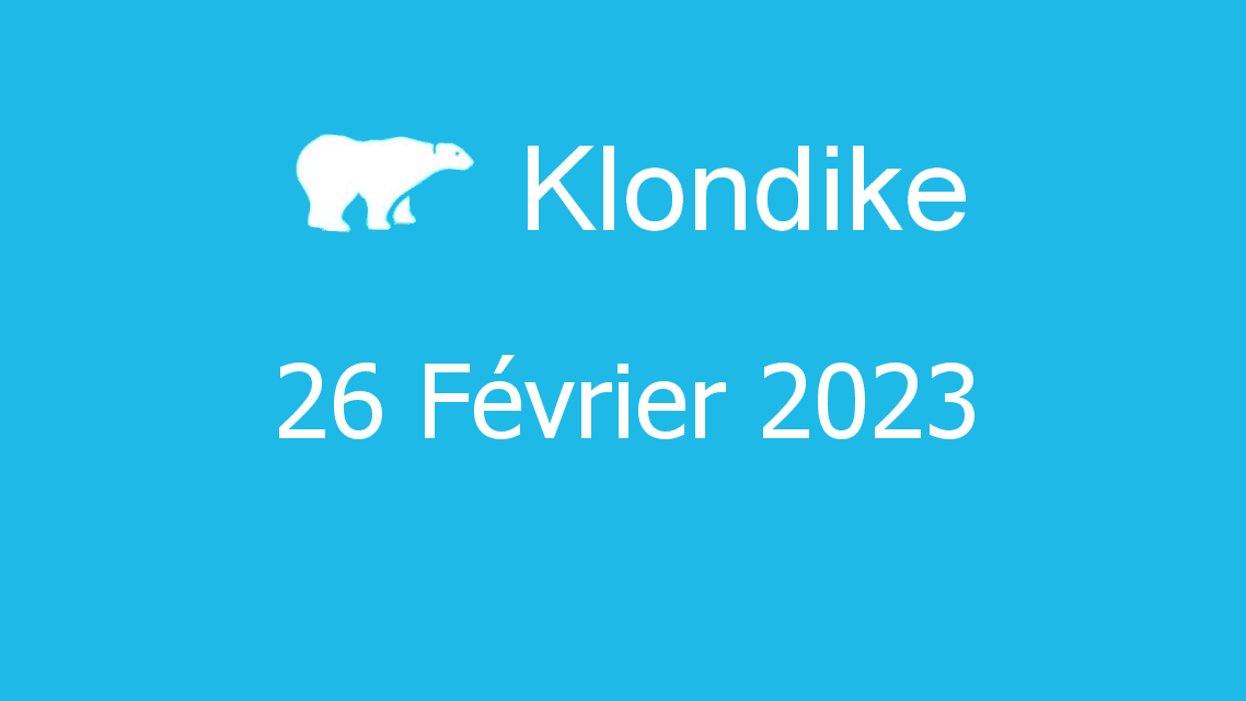 Microsoft solitaire collection - klondike - 26 février 2023