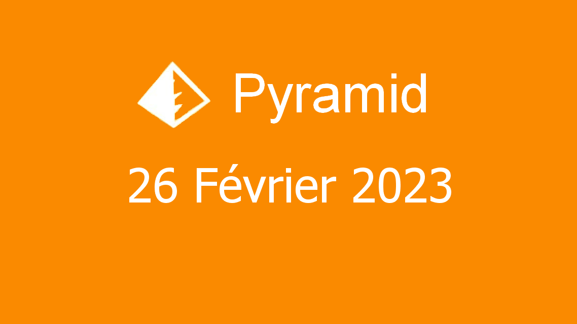 Microsoft solitaire collection - pyramid - 26 février 2023