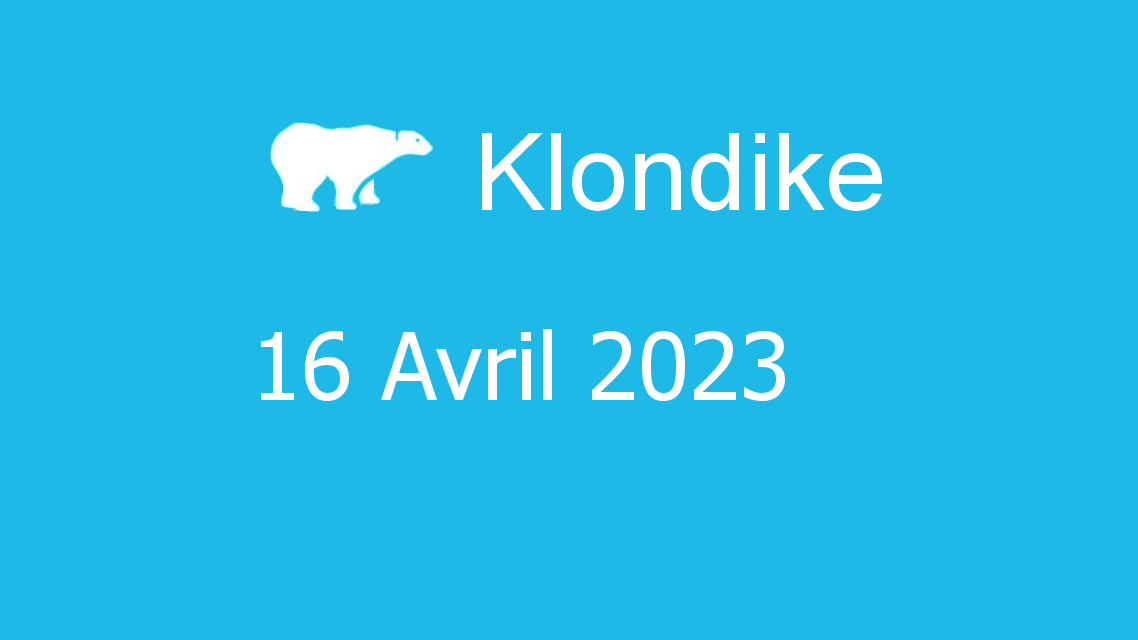 Microsoft solitaire collection - klondike - 16 avril 2023