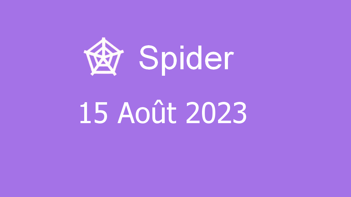 Microsoft solitaire collection - spider - 15 août 2023