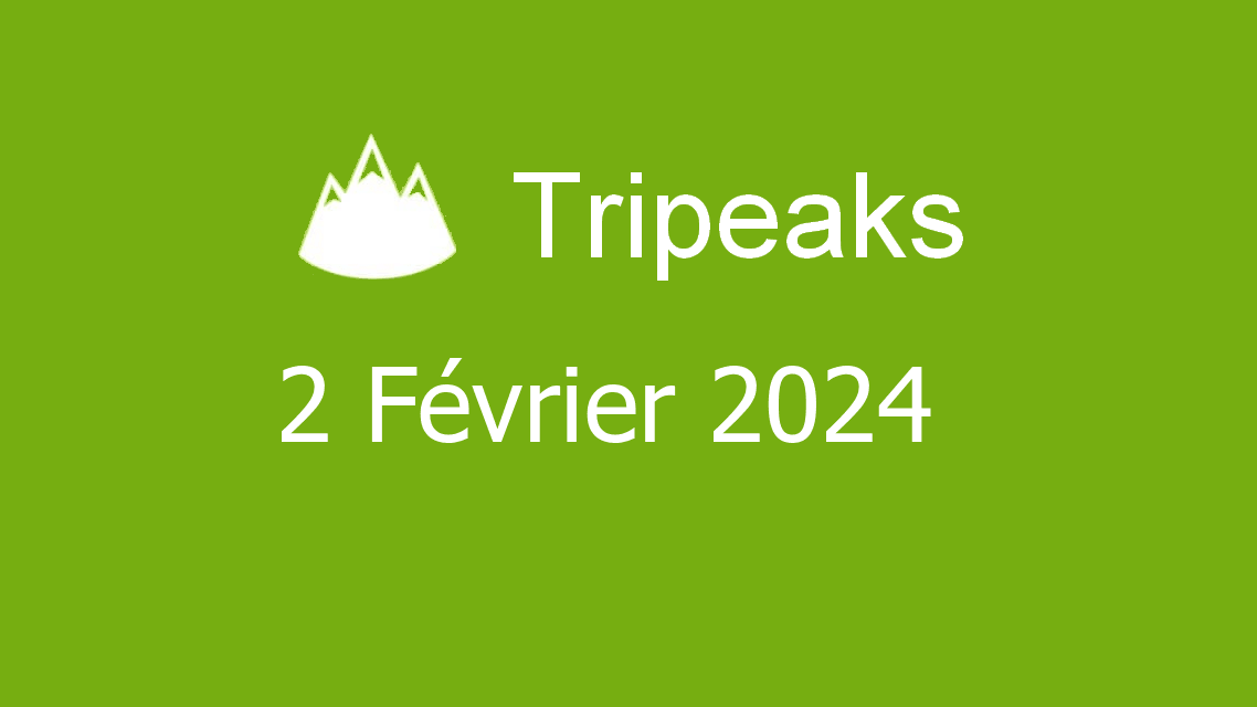 Microsoft solitaire collection - tripeaks - 02 février 2024