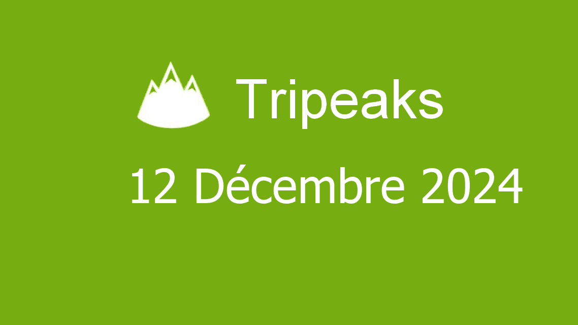 Microsoft solitaire collection - tripeaks - 12 décembre 2024