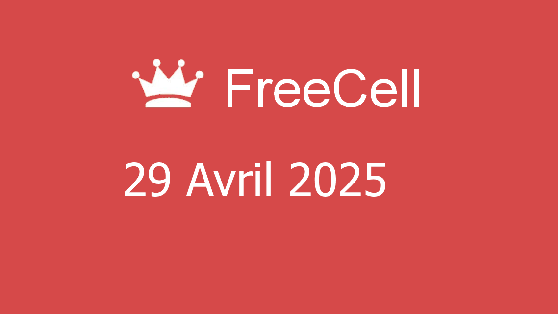 Microsoft solitaire collection - freecell - 29 avril 2025