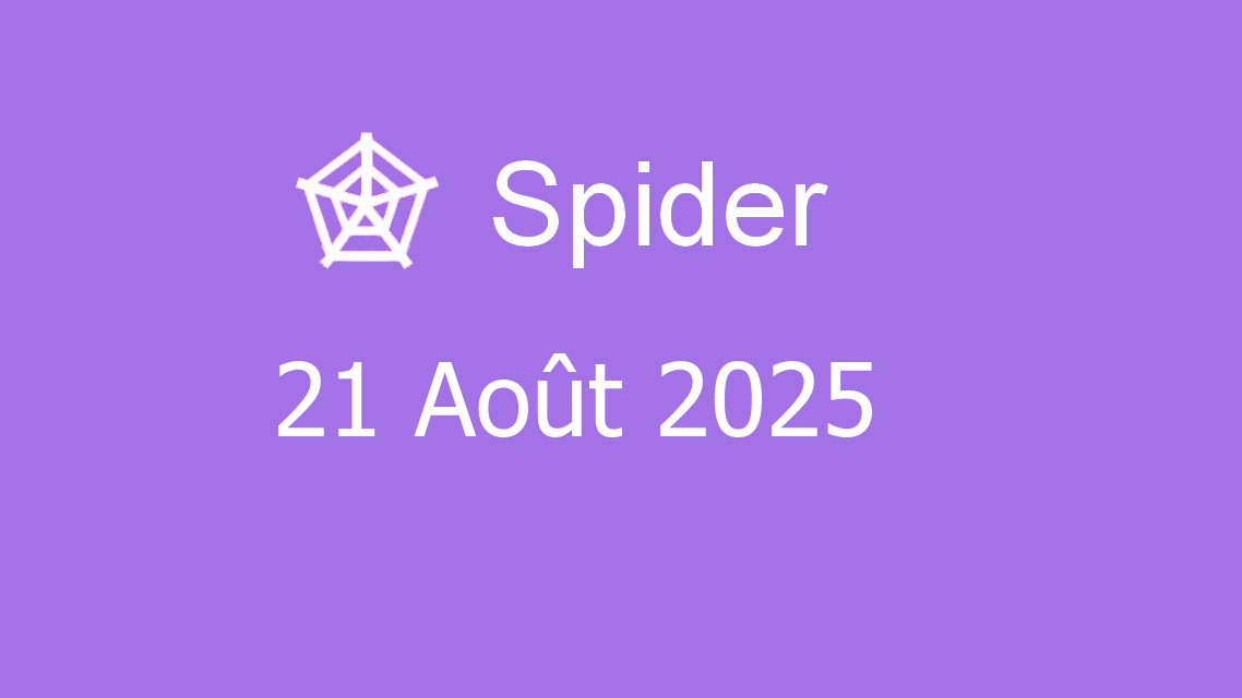 Microsoft solitaire collection - spider - 21 août 2025
