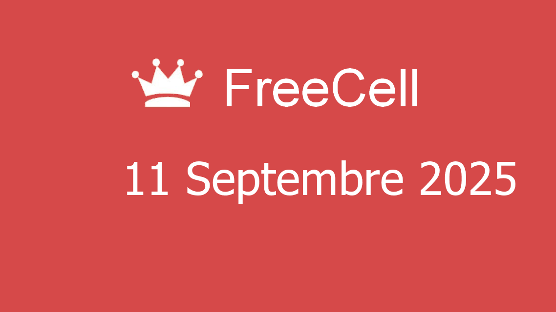 Microsoft solitaire collection - freecell - 11 septembre 2025