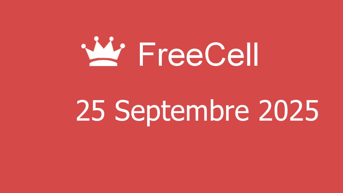 Microsoft solitaire collection - freecell - 25 septembre 2025