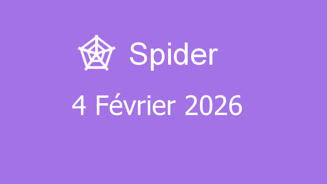 Microsoft solitaire collection - spider - 04 février 2026